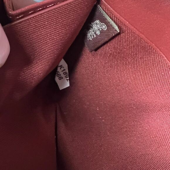 Coach Pink Accordion Zip Wallet In Signature Leather - Picture 12 of 12